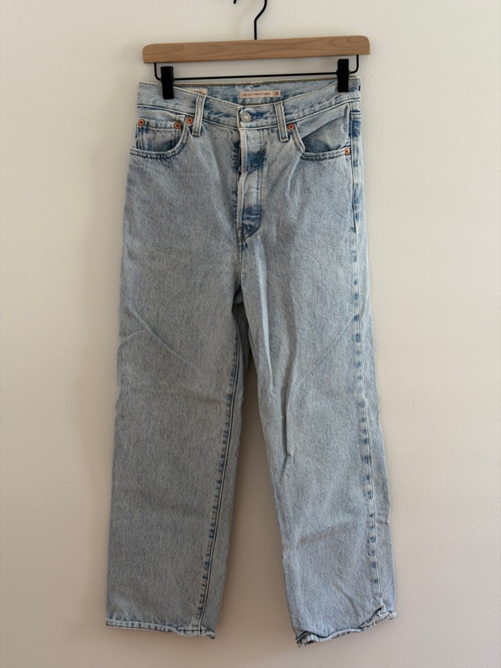 Levi's Light Wash Ribcage Straight Ankle Women's Jeans